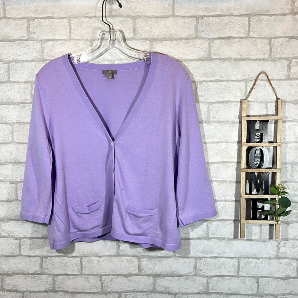 J.Jill purple cardigan size large
